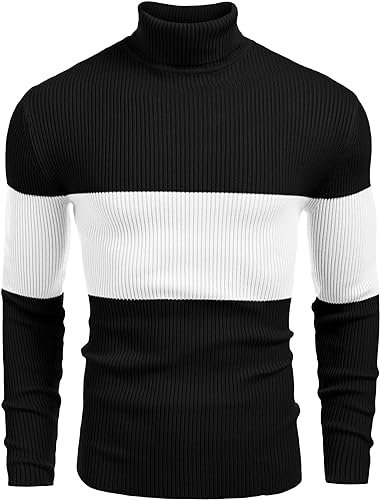 Ribbed Slim Fit Knitted Pullover Turtleneck Sweater - Image 4